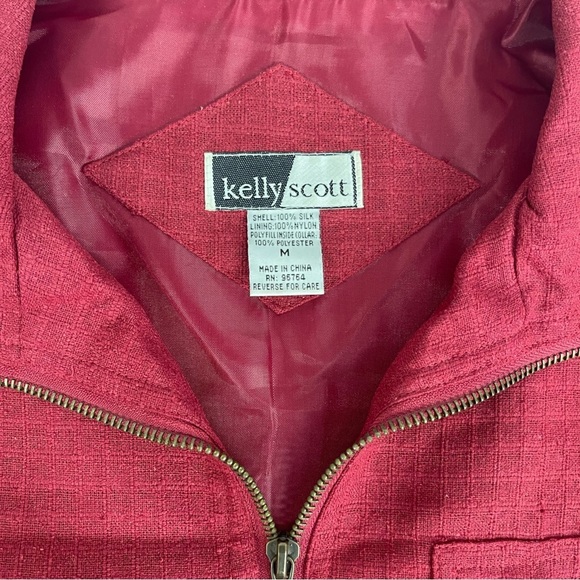 Vintage Kelly Scott two piece pants and jacket set 100% silk womens size Medium - Picture 3 of 10